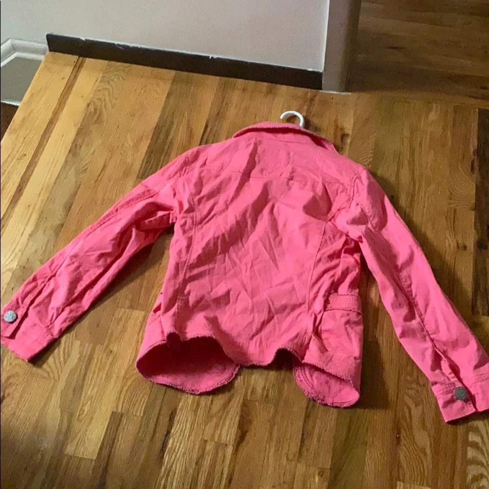 Pink button front jacket size Large - Picture 4 of 8
